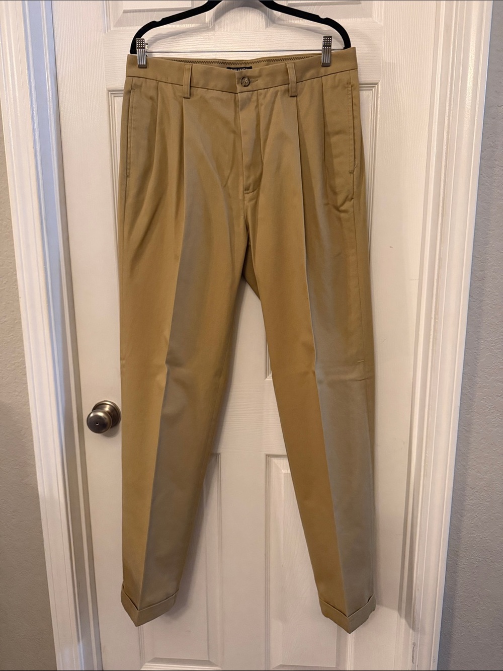 Nautica Tan Pleated Chinos